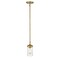 Z-Lite Calliope 1 Light Mini Pendant, Foundry Brass & Clear 617MP-FB - alternate 1